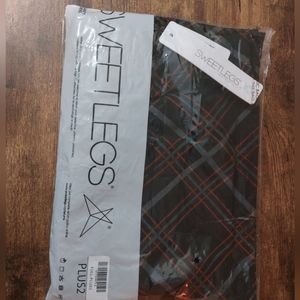 Sweetlegs Plus2 Orange You Plaid